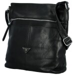 Trendy dámská koženková crossbody kabelka Skyler, černá
