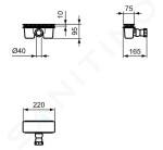 IDEAL STANDARD - Ultra Flat New Odtoková souprava pro vaničky, chrom T4493AA