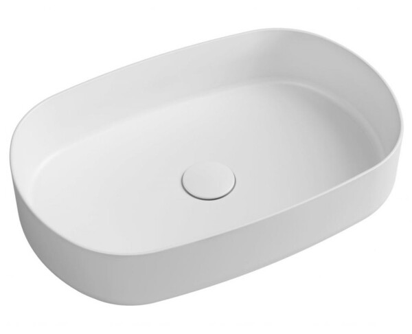 ISVEA - INFINITY OVAL keramické umyvadlo na desku, 55x36cm, bílá mat 10NF65055-2L