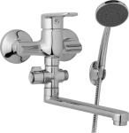 JB Sanitary Nástěnná umyvadlová a sprchová baterie FINERY, rozteč 100 mm, otočný přepínač, s příslušenstvím, ramínko 200 mm F10 32 01