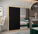 Šatní skříň Abi T2 Barva korpusu: Bílá, Rozměry: 150 cm, Dveře: Černá