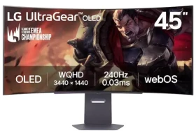 44.5" LG 45GX90SA-B černá / OLED / 3440x1440 / 21:9 / 275cd-m2 / 240 HZ / 0.03ms / DP/ HDMI (45GX90SA-B.AEU)