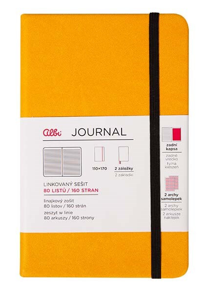 Žlutý střední journal zápisník - Albi