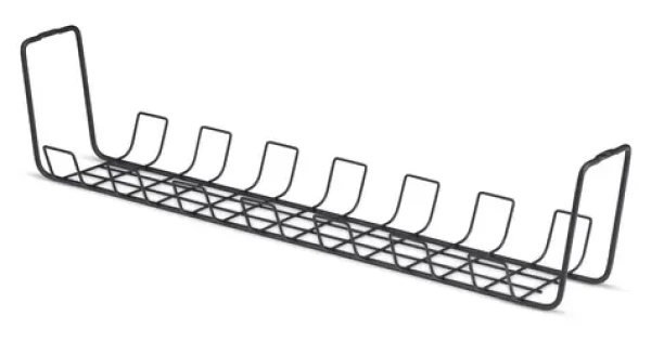 StarTech Přihrádka na kabely pod stůl černá / Organizér kabelů / Ocel / 615 x 132,5 x 130 mm / nosnost 5 kg (S1MB-DESK-CABLE-TRAY)