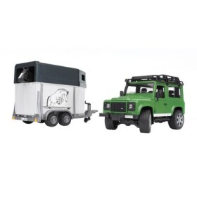 Bruder 2592 LAND ROVER + přepravník + kůň