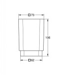 GROHE - Selection Cube Sklenička, daVinci saténová bílá 40783000