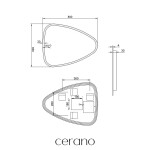 CERANO - Koupelnové LED zrcadlo Riflettore - 80x65 CER-429322
