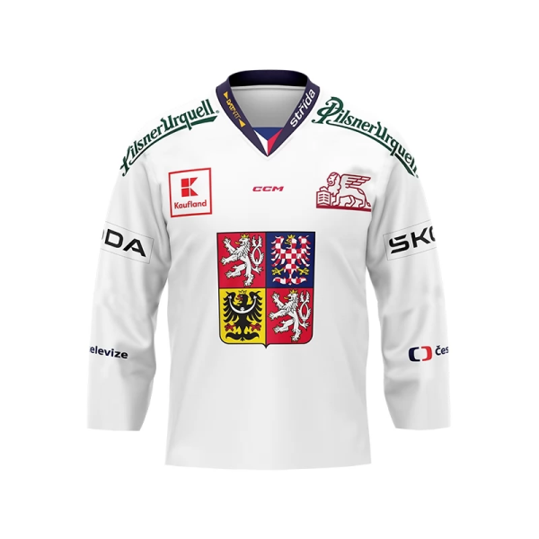 Dres české hokejové reprezentace 2024/2025 CCM PRO Authentic - bílý Velikost: golmanský XL