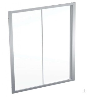GEBERIT - GEO Sprchové dveře 160x190 cm, stříbrná/čiré sklo 560.183.00.2