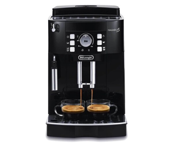 DeLonghi ECAM 21.117.B automatický kávovar, 15 bar, vestavěný mlýnek, dva šálky najednou, tryska na páru, černý