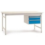 Manuflex LD1113.6011 ESD ESD pracovní stůl UNIDESK s kaučuk deska, rezedově zelená RAL 6011, Šxhxv = 2000 x 800 x 720-73