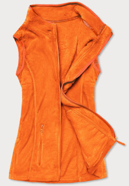 Dámská plyšová vesta neonově oranžové barvě (HH003-34) Barva: odcienie pomarańczowego, Velikost: