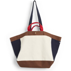 HAY Bavlněná taška Weekend Bag M Cream Multi, multi barva, krémová barva, textil