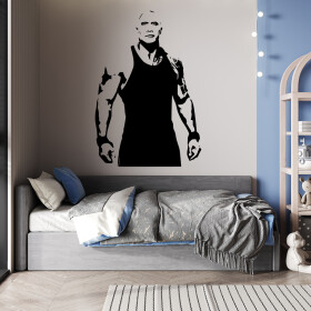 Samolepka Dwayne Johnson The Rock Barva: černá, Velikost: 40 x 60 cm