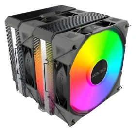 Montech NX600 ARGB černá / Chladič CPU / Dual Tower / 2x 120mm / ARGB / Intel + AMD (NX600 ARGB (B))