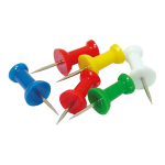 Office Products připináčky, plastové, mix barev