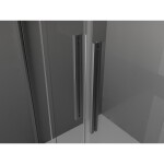 MEXEN/S - Velar Duo sprchový kout, posuvné dveře 90 x 80, transparent, grafit metal 871-090-080-02-95