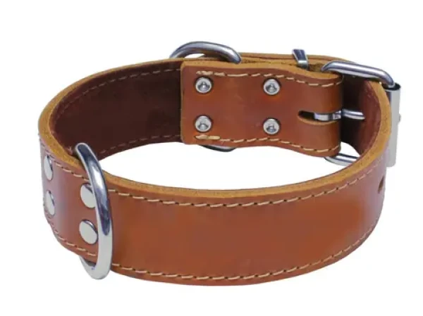 Huhubamboo Mastná kůže - obojek hnědá / Obojek pro psy / 4x65 cm (353004)