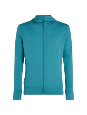 Pánská merino mikina s kapucí ICEBREAKER Mens 260 Quantum IV LS Zip Hood, Topaz velikost: L