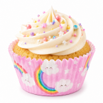 Cake star papírové košíčky na muffiny a cupcakes barevné 50x30 mm 100ks-vzor 9