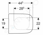 GEBERIT - Selnova Square WC sedátko, duroplast, Softclose, bílá 501.557.01.1