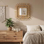 REA - Nástěnné zrcadlo Boho 45CM QDJ071 HOM-02818