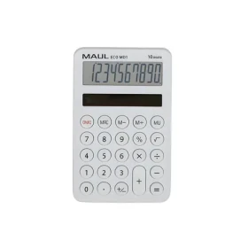 Maul ECO MD 1 bílá / Kalkulačka / desetimístná / solární napájení (7275002)