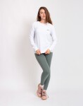 Tričko Patagonia W's L/S P-6 Logo Responsibili-Tee® Fiber White