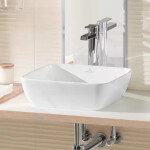 VILLEROY & BOCH - Artis Umyvadlo na desku, 410x410 mm, CeramicPlus, Stone White 417841RW