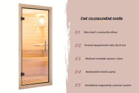 Finská sauna – KARIBU ARES 1 (natur / antracit)