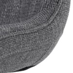 Židle jídelní, šedá látka, nohy černý kov