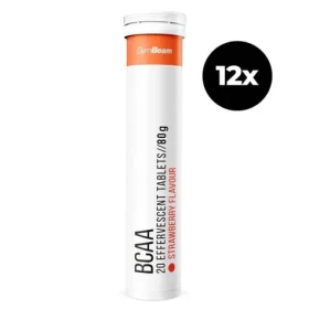 Šumivé BCAA - GymBeam (jahoda, 12 x 20 tab) (107581-2-12x20tab-strawberry)