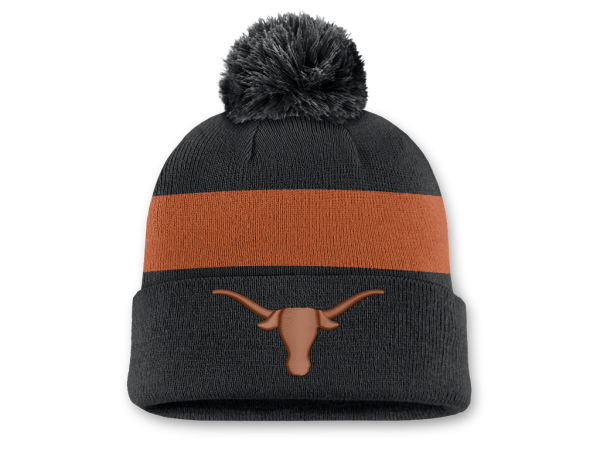 Nike Pánská zimní čepice Texas Longhorns NCAA Primetime Stripe Cuffed Knit with Pom