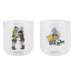 Storefactory Sklenice na vodu Barnen i Bullerbyn / Chapter 5 – set 2 ks, čirá barva, 250 ml