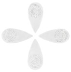 Timber Tones Rubber Tones Teardrop White Silicon 4-Pack