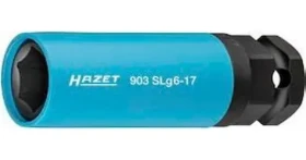 Hazet 903SLG-17 / Nástrčná hlavice na kola / 17 mm / šestihranná / ochranné pouzdro / pro rázové utahováky (903SLG-17)