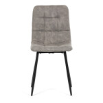 Židle jídelní, šedá látka cowboy, nohy černý kov