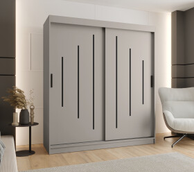 Šatní skříň Abi Rubino Y Rozměry: 180 cm, Barva korpusu + barva dveří: Kašmír