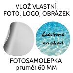 60 mm FOTOSAMOLEPKA (6ks), logo na samolepku