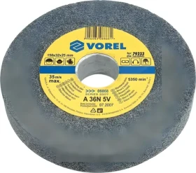 Vorel Brusný kotouč 150x12,7x17 mm / Brusný kotouč / jemný / pro stolní brusku