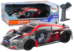 Mamido RC auto na dálkové ovládání 1:18 gumová kola Drift červené