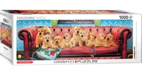 EUROGRAPHICS Panoramatické puzzle Labradoři na psí pohovce
