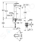 GROHE - Start Edge Umyvadlová baterie s výpustí Push-Open, chrom 23777001