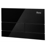 REA/S - Podomítkový WC systém K011A-Q + tlačítka T Black Glass KPL-E0051