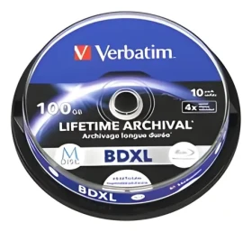 Verbatim M-DISC BD-R XL 100GB / Blu-ray disk / 4x / Inkjet printable / spindle 10 ks (43850)