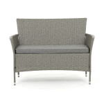 Zahradní sestava 100x60x69cm, polyratan, šedá, AZS-A1442 GREY