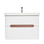 Koupelnová skříňka s umyvadlem a baterií SAT Fusion 77,5x53x45 cm bílá matná mat SATFUSION280WMWBA SATFUSION280WMWBA