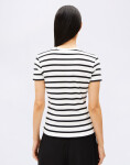 Tričko Armedangels Kardaa Stripes 307 white-black