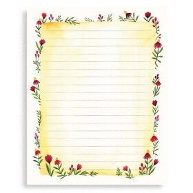 Poznámkový blok 15x19 cm květinový