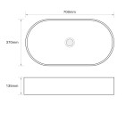 Erga Indigo, umyvadlo na desku 700x370x135 mm, bílá lesklá, ERG-V03-9720C-WH